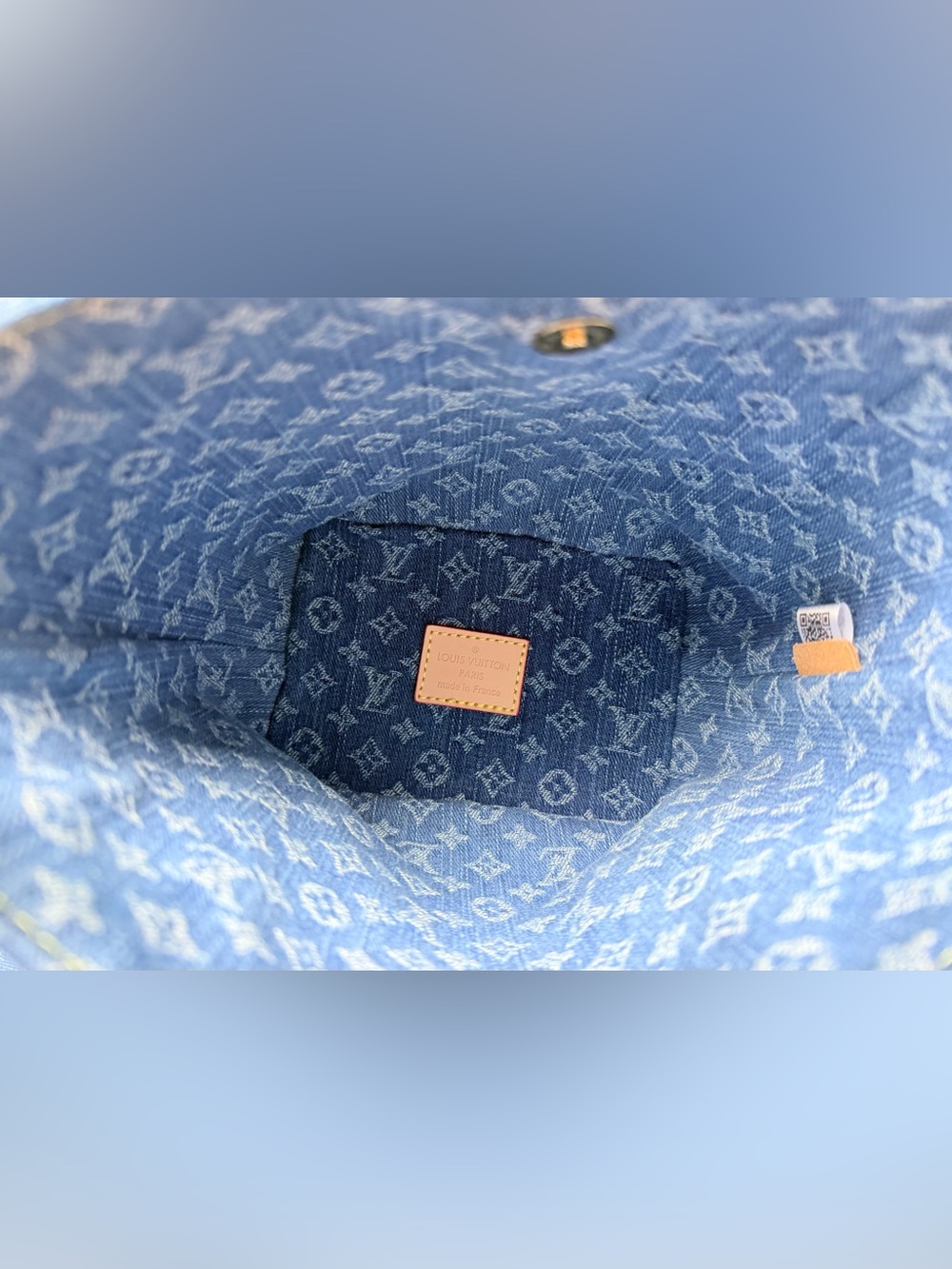 FULL SET Source Unknown Louis Vuitton Blue Denim All In One BB Bucket Bag/Pouch - Picture 12 of 16